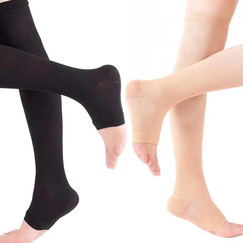 Compression Sock Medical - 발가락부터 무릎까지 압박 양말 1쌍, 탄력