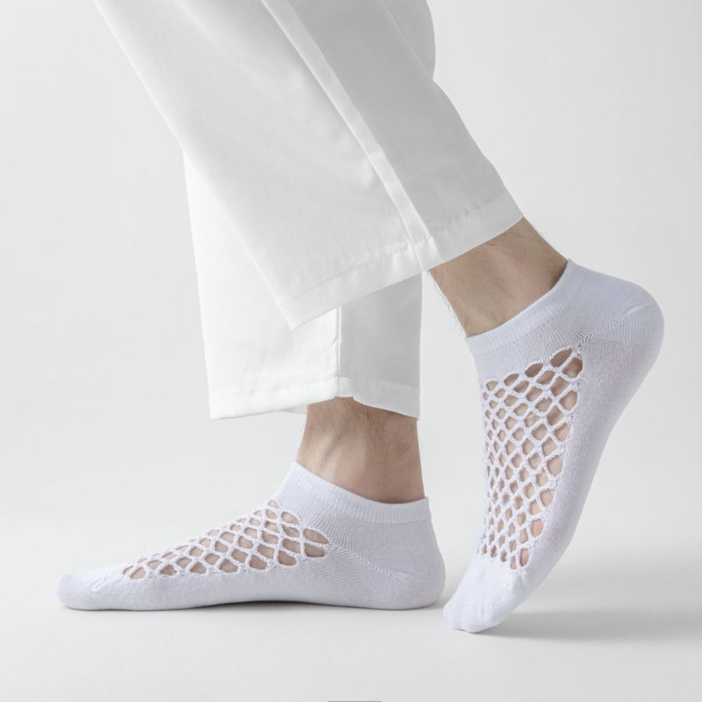 패션 할로우 디자인 남성용 얇은 단색 숏 홀 양말 로우 - Ankle Sock Low Cut 리뷰 및 가격