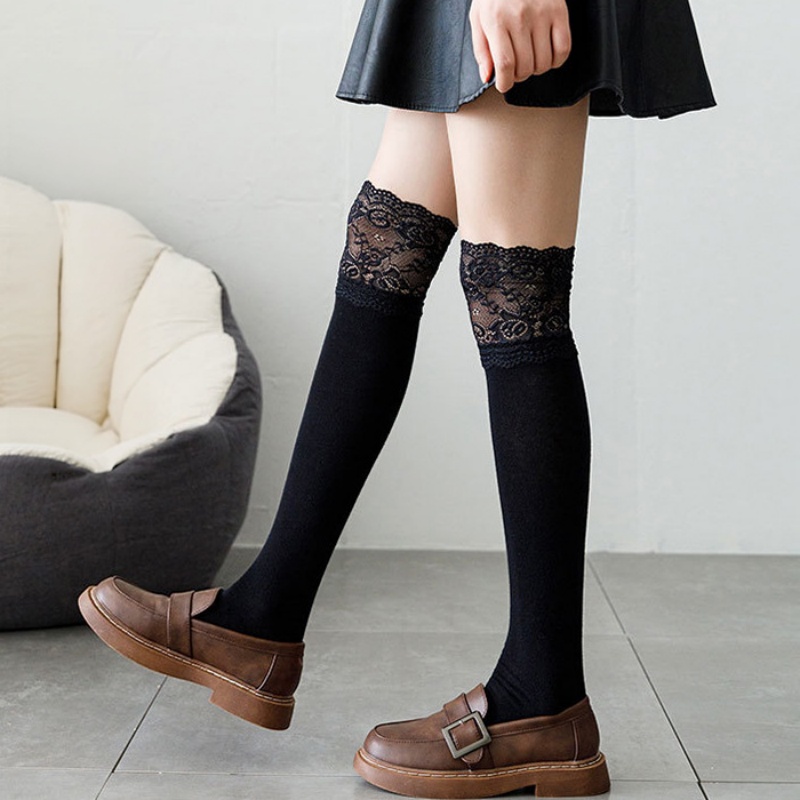 봄 가을 화이트 레이스 러플 중간 길이 양말 마이야드  - Boot Sock Slouchy 리뷰 및 가격