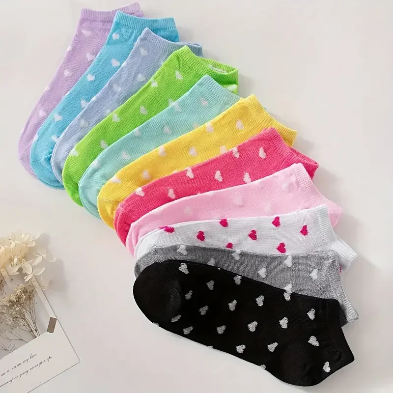 10/15/20/30/40/쌍 하트 프린트 양말, 발렌 - Ankle Sock Low Cut 리뷰 및 가격