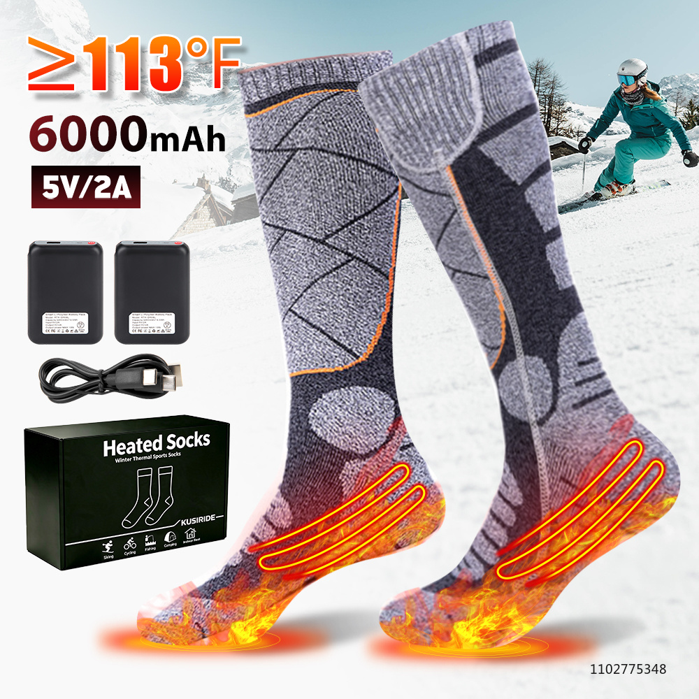 새로운 가열 양말 충전식 6000mah 전기 가열 스키 - Thermal Sock Winter 리뷰 및 가격